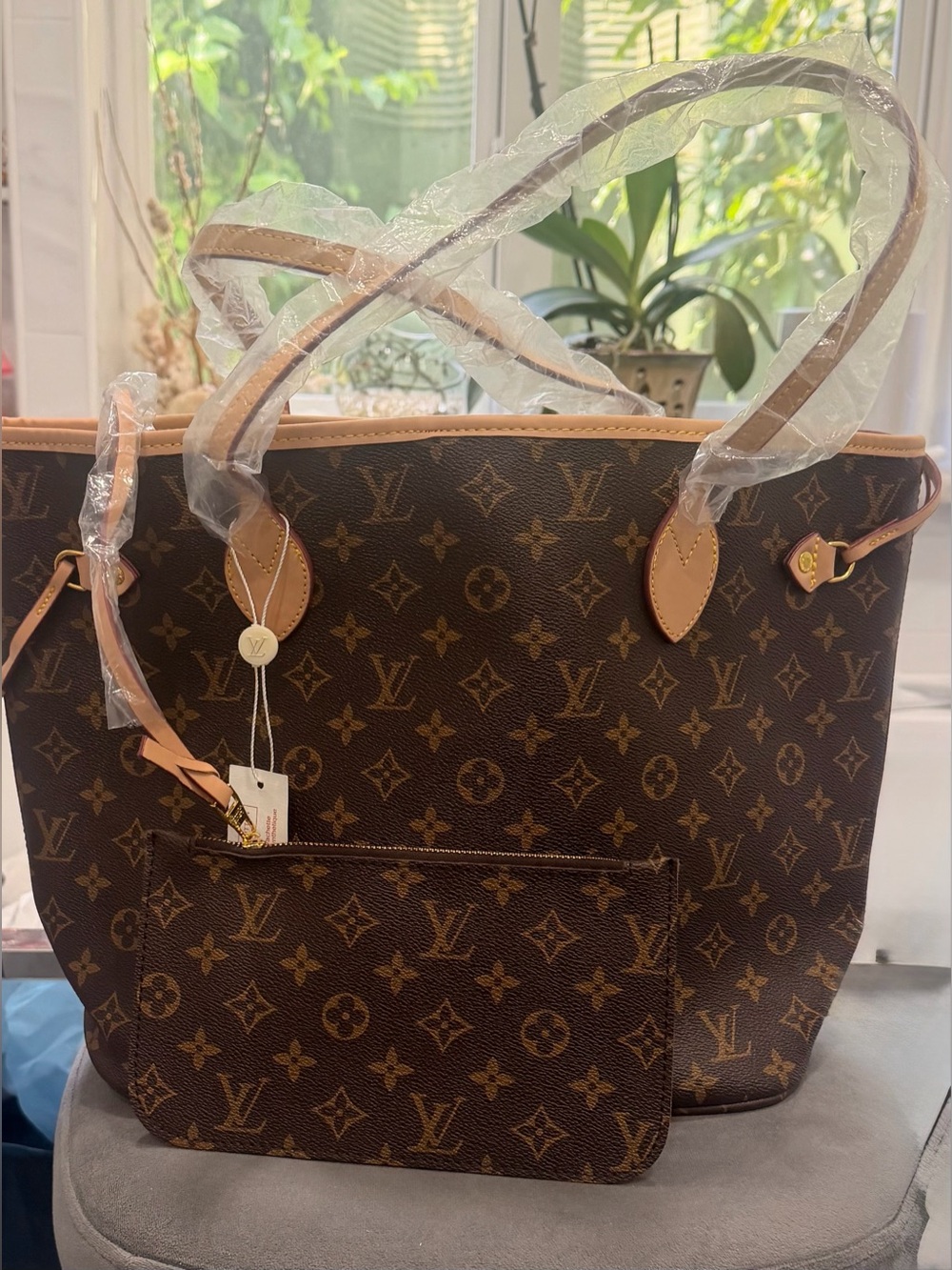 Beautiful Canvas Tote with Pouch